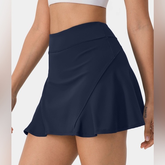 Halara Midnight Blue Solid Hidden Side Pocket 2-in-1 Tennis Skirt | NEW/NWT!!💙 - Picture 1 of 15